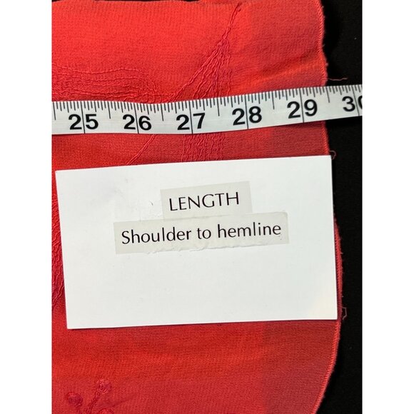 Chicos Womens 2 US 12 Coral Flowy Embroidered Sheer Long Sleeve Lightweight Top - Picture 6 of 11